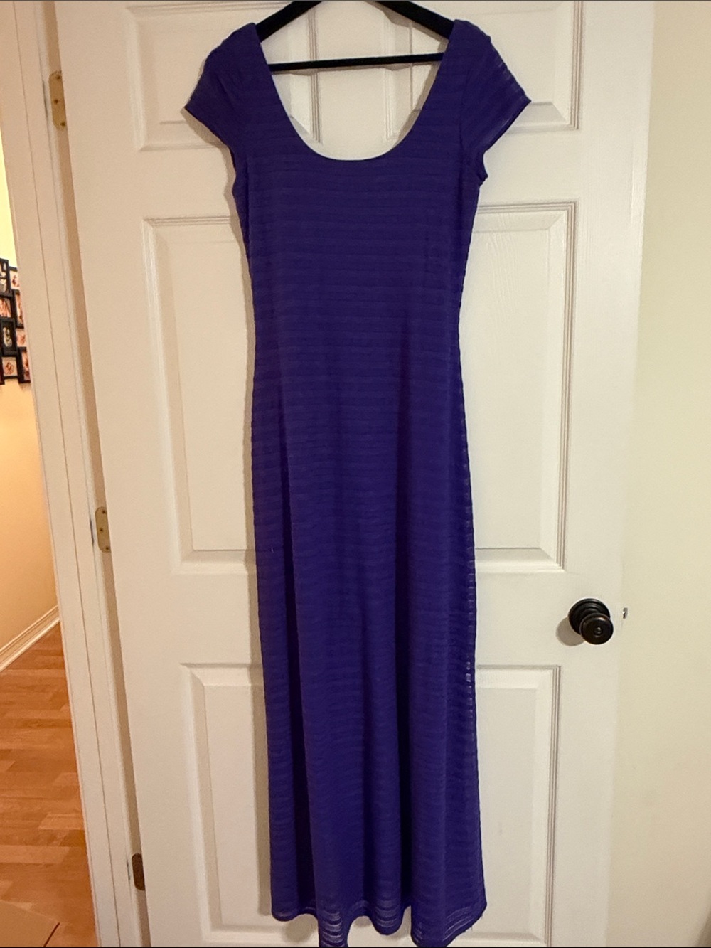 Lilly Pulitzer Ramsey Grape Purple Illusion Stripe Maxi Dress - Size L - Picture 3 of 10